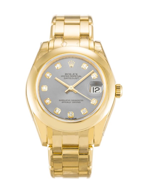 Rolex Pearlmaster 81208 Ladies 31 Mm Yellow Gold Case Automatic Movement