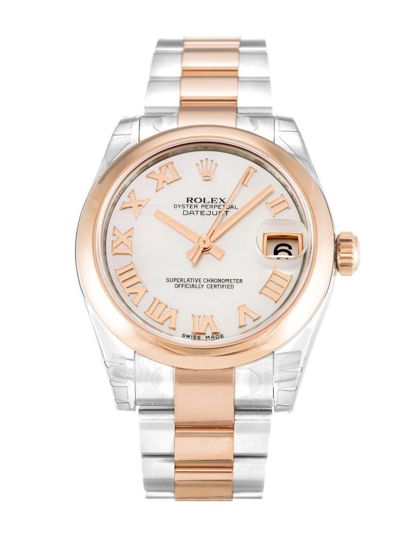 Rolex Mid-size Datejust 178241 Unisex 31 Mm Steel & Rose Gold Case Automatic Movement