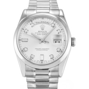 Rolex Day-date 118209 Mens 36 Mm White Gold Case Automatic Movement