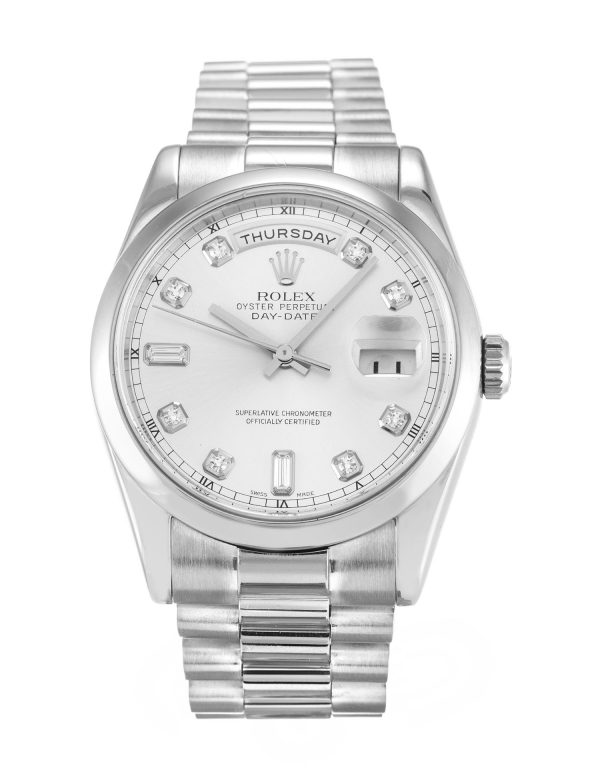 Rolex Day-date 118209 Mens 36 Mm White Gold Case Automatic Movement