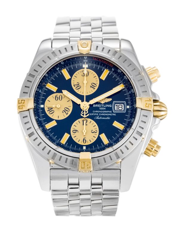 Breitling Chronomat Evolution B13356 Mens 43.7 Mm Steel & Yellow Gold Case Quartz Movement