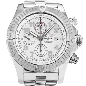 Breitling Super Avenger A13370 Mens 48.4 Mm Steel Case Quartz Movement