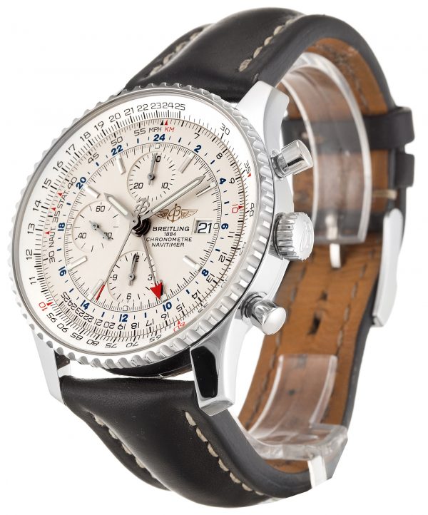 Breitling Navitimer World A24322 Mens 46 Mm Steel Case Quartz Movement - Image 2