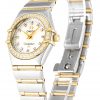 Omega Constellation Mini 1267.75.00 Ladies 22.5 Mm Steel & Yellow Gold Set With Diamonds Case Quartz Movement - Image 2