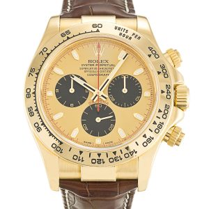 Rolex Daytona 116518 Mens 40 Mm Yellow Gold Case Automatic Movement