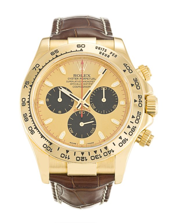 Rolex Daytona 116518 Mens 40 Mm Yellow Gold Case Automatic Movement