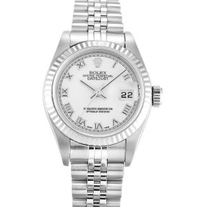 Rolex Datejust Lady 79174 Ladies 25 Mm Steel & White Gold Case Automatic Movement