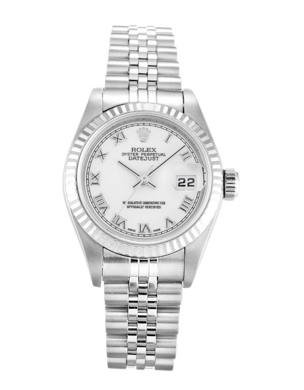 Rolex Datejust Lady 79174 Ladies 25 Mm Steel & White Gold Case Automatic Movement