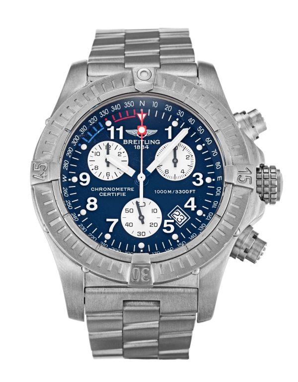 Breitling Chrono Avenger M1 E73360 Mens 44 Mm Titanium Case Quartz Movement