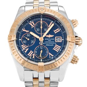 Breitling Chronomat Evolution C13356 Mens 43.7 Mm Steel & Rose Gold Case Quartz Movement