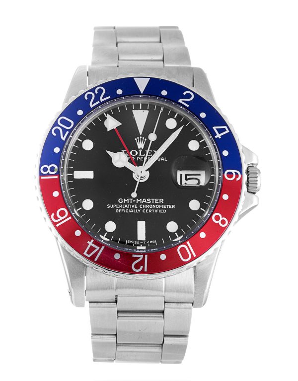 Rolex Gmt Master 1675 Mens 40 Mm Steel Case Automatic Movement