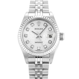 Rolex Datejust Lady 79174 Ladies 26 Mm Steel & White Gold Case Automatic Movement