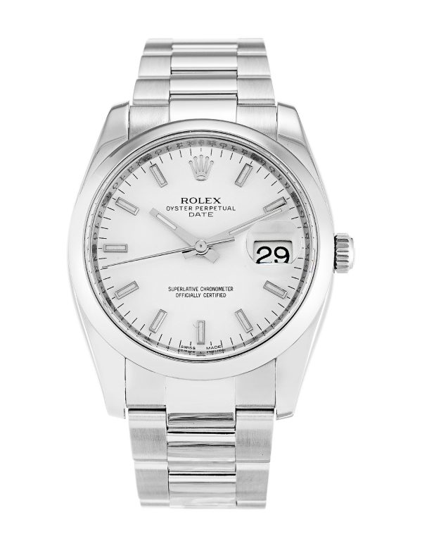 Rolex Oyster Perpetual Date 115200 Unisex 34 Mm Steel Case Automatic Movement