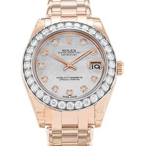 Rolex Pearlmaster 81285 Ladies 36 Mm Rose Gold Set With Diamonds Case Automatic Movement