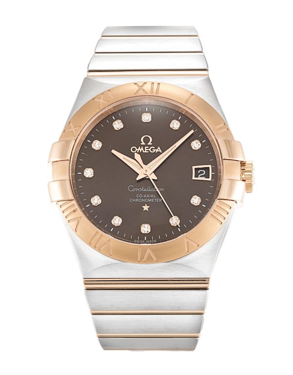 Omega Constellation Chronometer 123.20.35.20.63.001 Mens 35 Mm Steel & Rose Gold Case Automatic Co-axial Movement