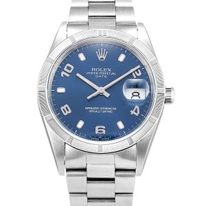 Rolex Oyster Perpetual Date 15210 Unisex 34 Mm Steel Case Automatic Movement