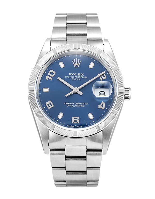 Rolex Oyster Perpetual Date 15210 Unisex 34 Mm Steel Case Automatic Movement