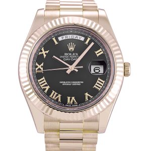 Rolex Day-date Ii 218235 Mens 41 Mm Rose Gold Case Automatic Movement