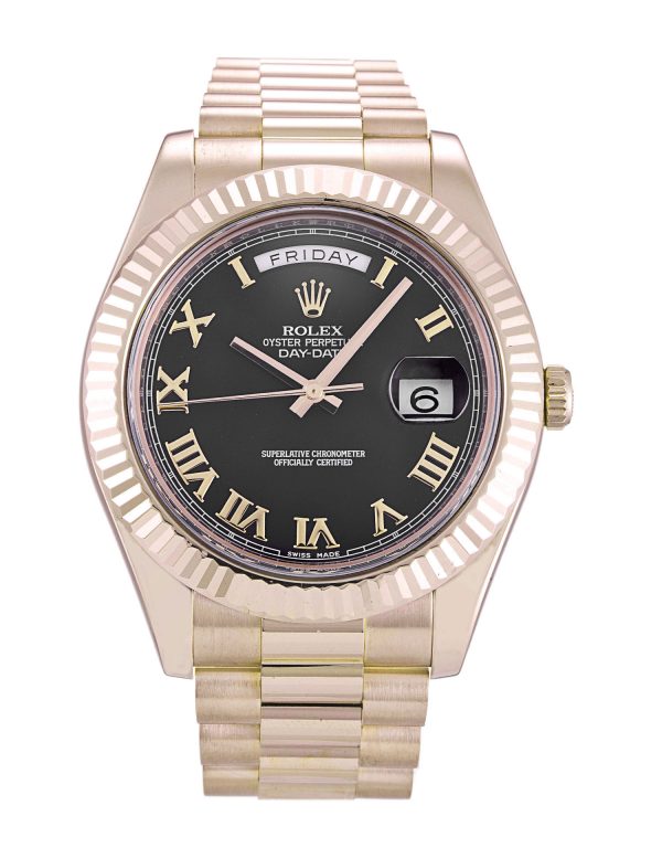 Rolex Day-date Ii 218235 Mens 41 Mm Rose Gold Case Automatic Movement