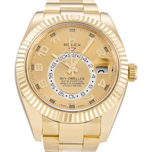 Rolex Sky-dweller 326938 Mens 42 Mm Yellow Gold Case Automatic Movement