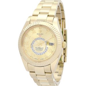 Rolex Sky-dweller 326938 Mens 42 Mm Yellow Gold Case Automatic Movement