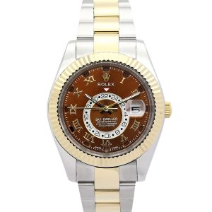 Rolex Sky-dweller 326938 Mens 42 Mm Yellow Gold Case Automatic Movement