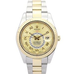 Rolex Sky-dweller 326938 Mens 42 Mm Yellow Gold Case Automatic Movement