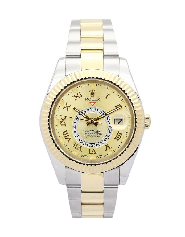 Rolex Sky-dweller 326938 Mens 42 Mm Yellow Gold Case Automatic Movement