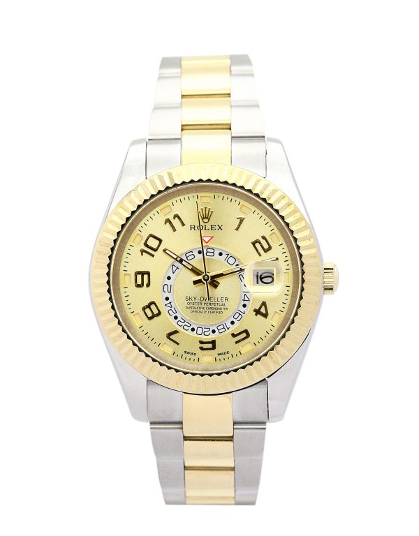 Rolex Sky-dweller 326938 Mens 42 Mm Yellow Gold Case Automatic Movement