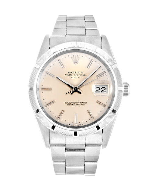 Rolex Oyster Perpetual Date 15210 Mens 34 Mm Steel Case Automatic Movement