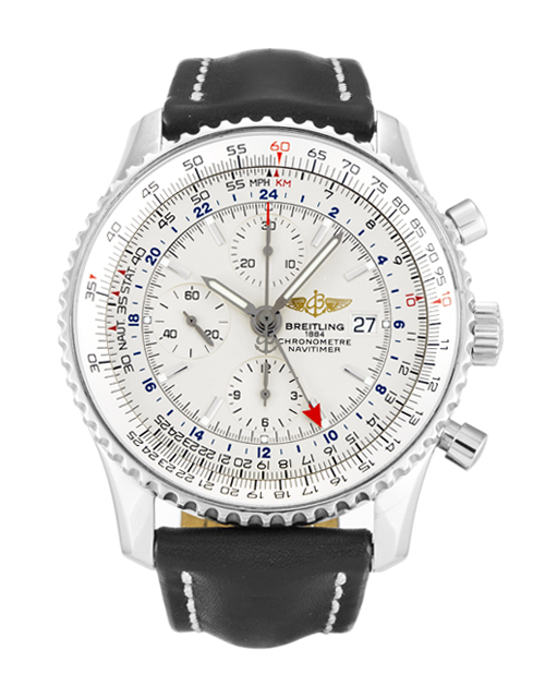 Breitling Navitimer World A24322 Mens 46 Mm Steel Case Quartz Movement