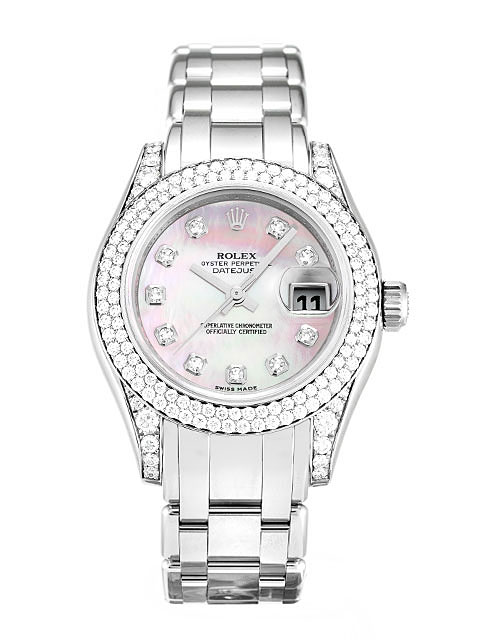 Rolex Pearlmaster 80359 Ladies 29 Mm White Gold Set With Diamonds Case Automatic Movement