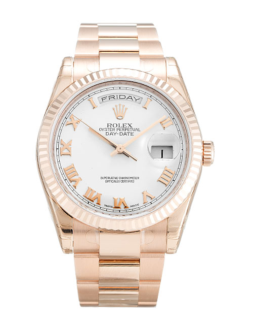 Rolex Day-date 118235 F Mens 36 Mm Rose Gold Case Automatic Movement