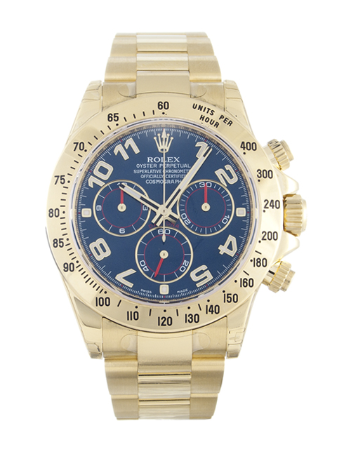 Rolex Daytona 116528 Mens 40 Mm Yellow Gold Case Automatic Movement