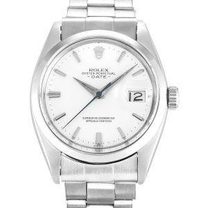 Rolex Oyster Perpetual Date 1500 Mens 36 Mm Steel Case Automatic Movement