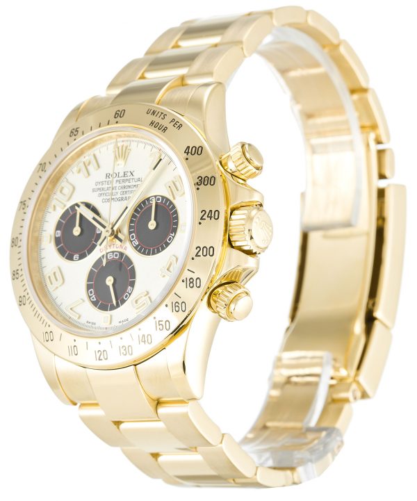 Rolex Daytona 116528 Mens 40 Mm Yellow Gold Case Automatic Movement - Image 2