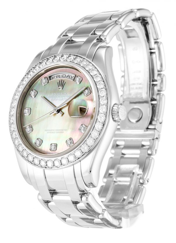 Rolex Day-date 18946 Mens 36 Mm Platinum Set With Diamonds Case Automatic Movement - Image 2