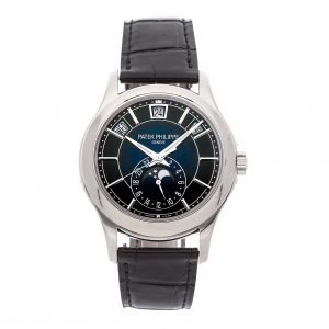 Men White Gold Patek Philippe Complications 5205g-013 Dial Black