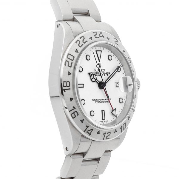 Solid Men Rolex Explorer Ii 16570 Dial White Stainless Steel - Image 4