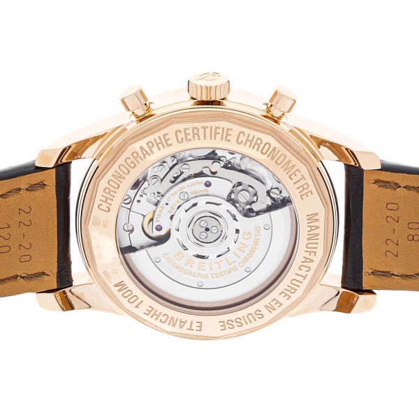 Men Rose Gold Breitling Transocean Rb015212/Bb16 Dial Black - Image 3