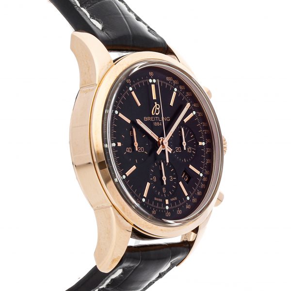 Men Rose Gold Breitling Transocean Rb015212/Bb16 Dial Black - Image 4