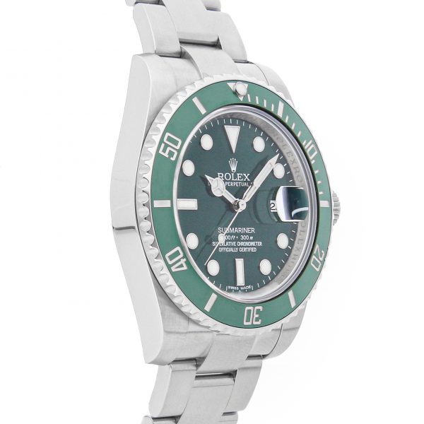 Solid Men Dial Green Rolex Submariner Hulk 116610lv Stainless Steel - Image 2