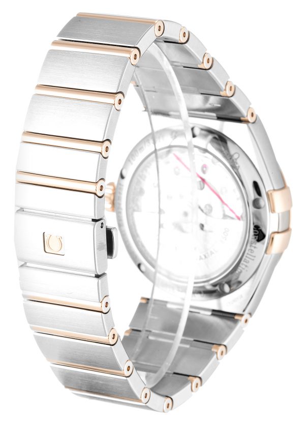 Omega Constellation Chronometer 123.25.38.21.63.001 Mens 38 Mm Rose Gold & Steel Set With Diamonds Case Automatic Co-axial Movement - Image 3