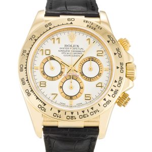Rolex Daytona 16518 Mens 40 Mm Yellow Gold Case Automatic Movement