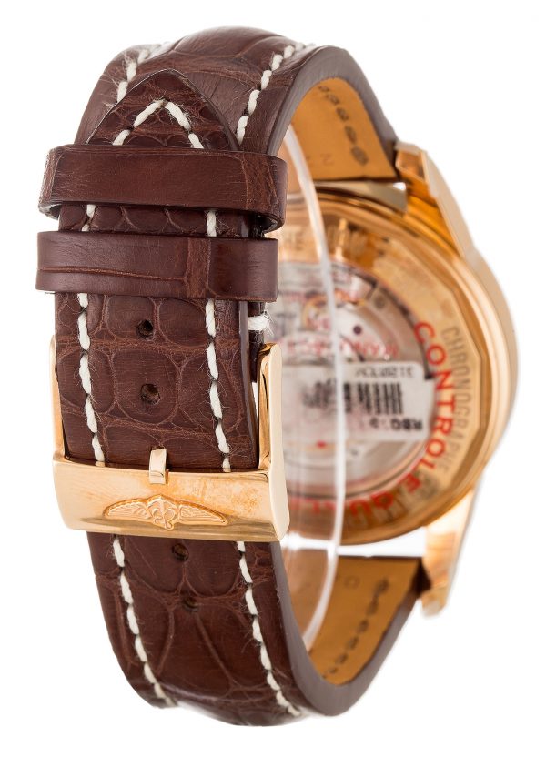 Breitling Transocean Chronograph Rb0152 Mens 46 Mm Rose Gold Case Quartz Movement - Image 3