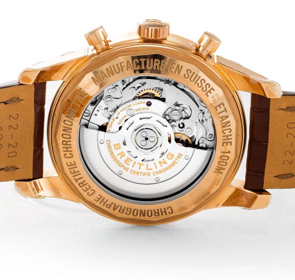 Breitling Transocean Chronograph Rb0152 Mens 46 Mm Rose Gold Case Quartz Movement - Image 4