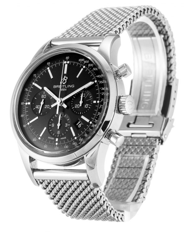 Breitling Transocean Chronograph Ab0152 Mens 43 Mm Steel Case Quartz Movement - Image 2