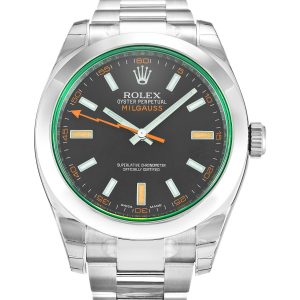 Rolex Milgauss 116400 Gv Mens 40 Mm Steel Case Automatic Movement