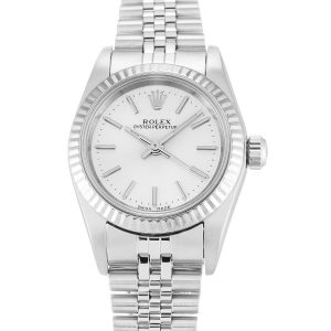 Rolex Lady Oyster Perpetual 76094 Ladies 26 Mm White Gold Case Automatic Movement