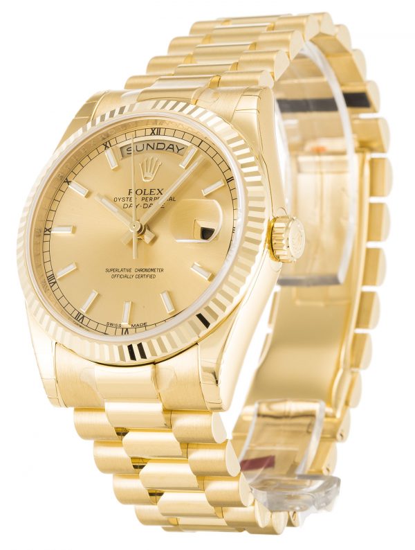Rolex Day-date 118238 Mens 36 Mm Yellow Gold Case Automatic Movement - Image 2